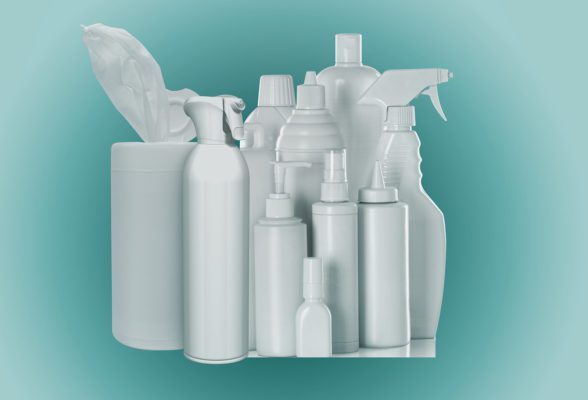 Detergent Bottles And Chemical Cleaning Supplies